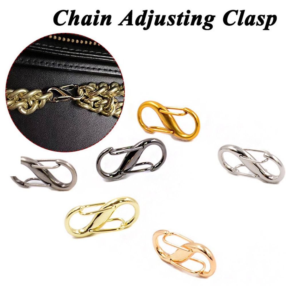 High Quality Hook Shortening S Type Shape Clasp Bag Extension Buckle Alloy Bag Adjustable Buckle Hardware Accessory Chain Length Adjusting Buckle DIY Chain Bag