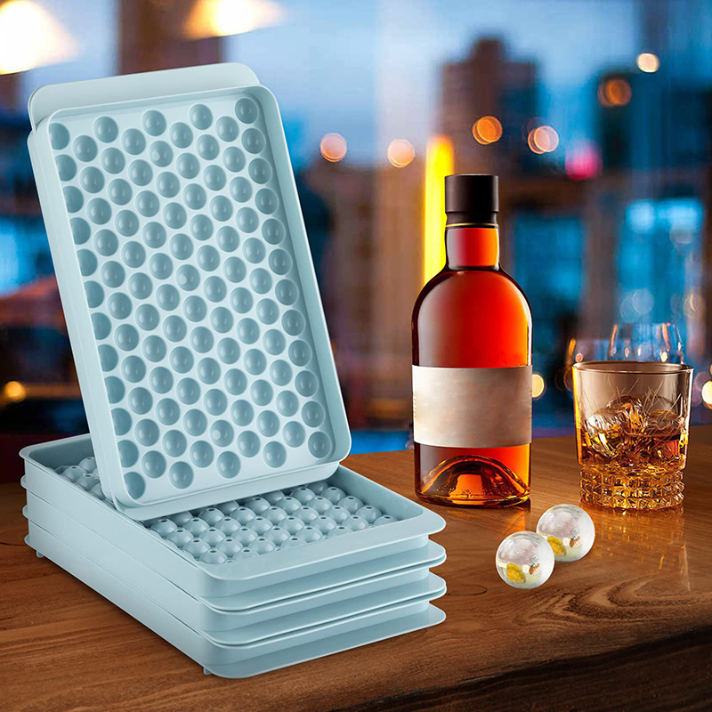 1Pc 104 Grid Mini Ice Cube Tray Mold Food Grade Small Ice Cube Maker Mould Easy Release Round Ice Molds For Cold Drink