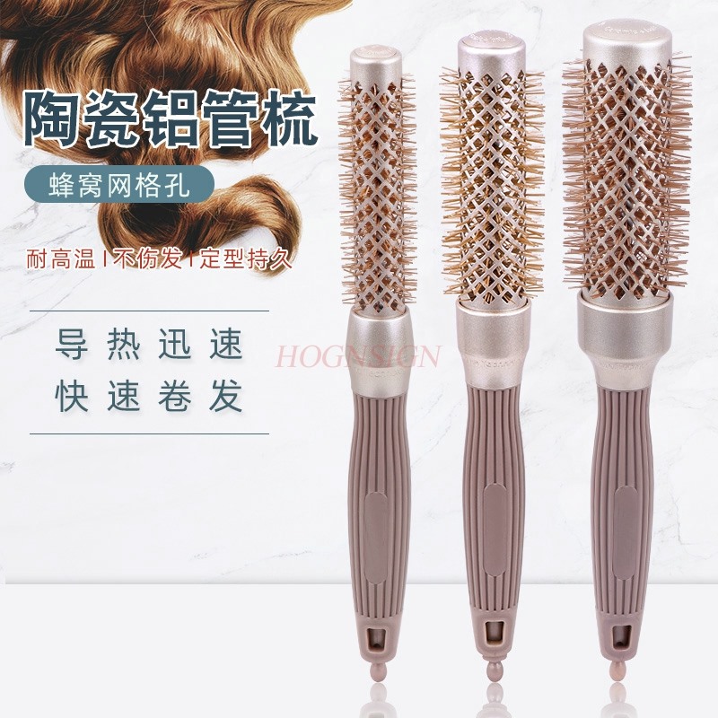 Wenefang Fashion Professional Round Hair Brush Ceramic High Temperature Resistance Nylon Material Hair Style Brush barber accessories