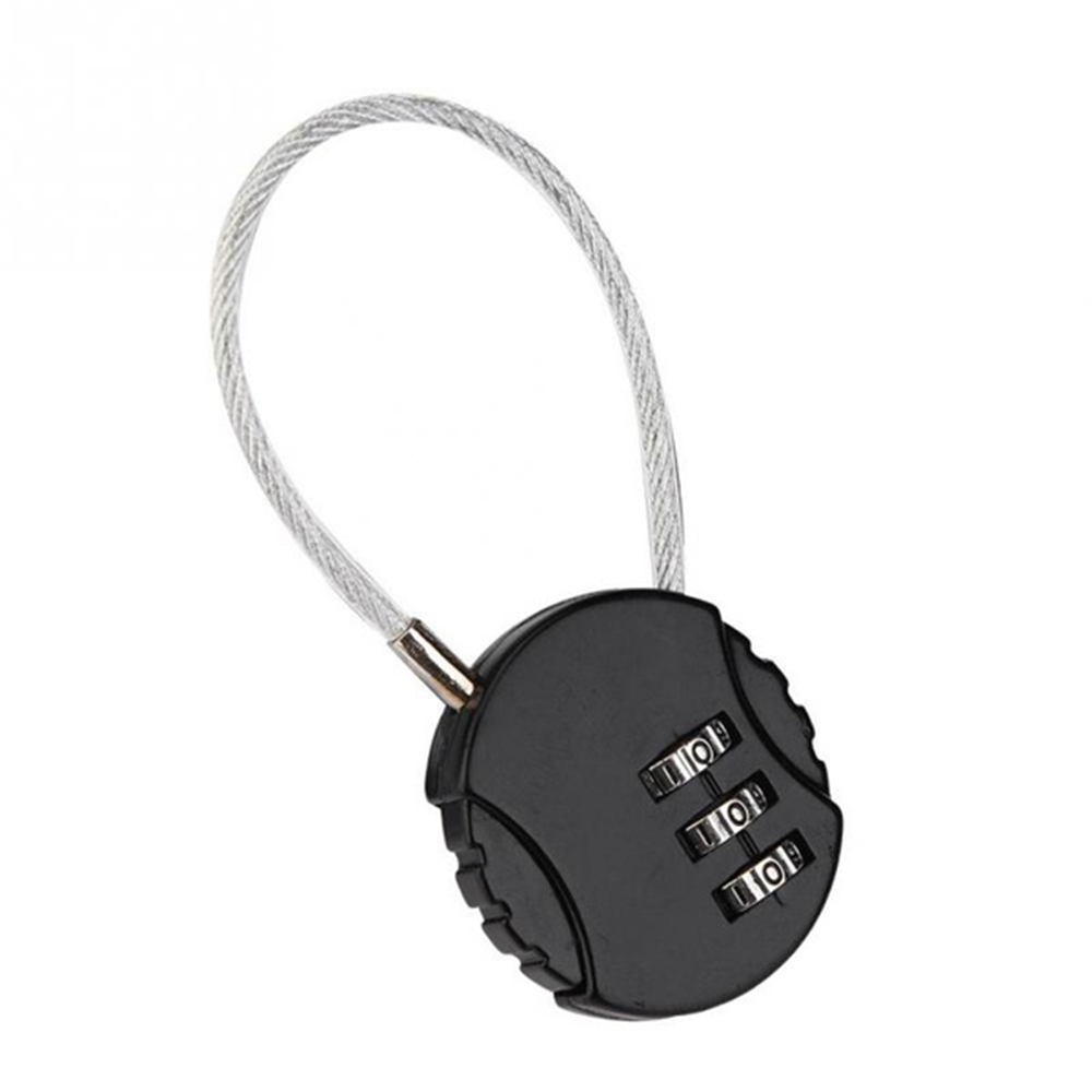 Portable Useful Hiking Ball Shaped Steel Wire Travel Accessories Code Lock Trunk Locks Gym Padlock Bicycle Lock
