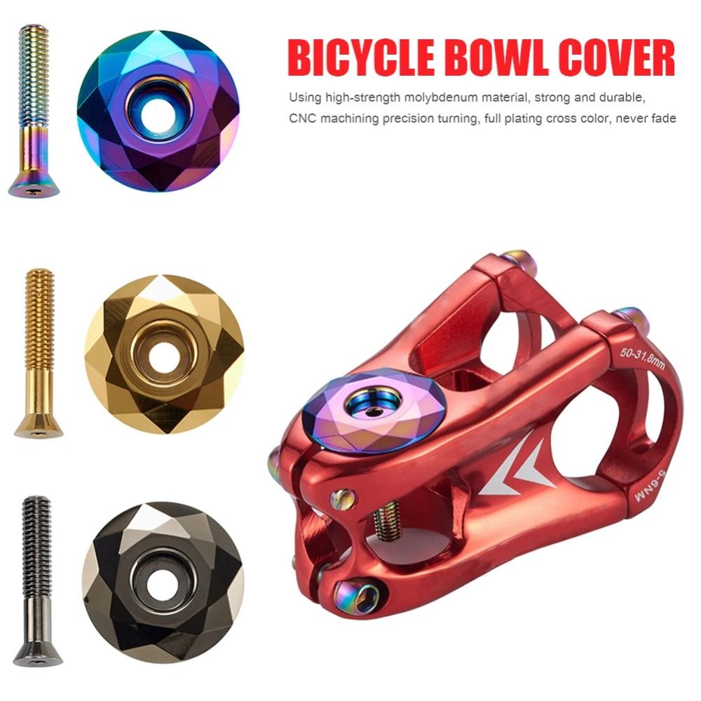 Fork Head Tube for 28.6mm Bike Headset Top Cap Aluminum Alloy Cycling Parts Bike Accessories Colorful Bicycle Headset Spacers Mountain Bike