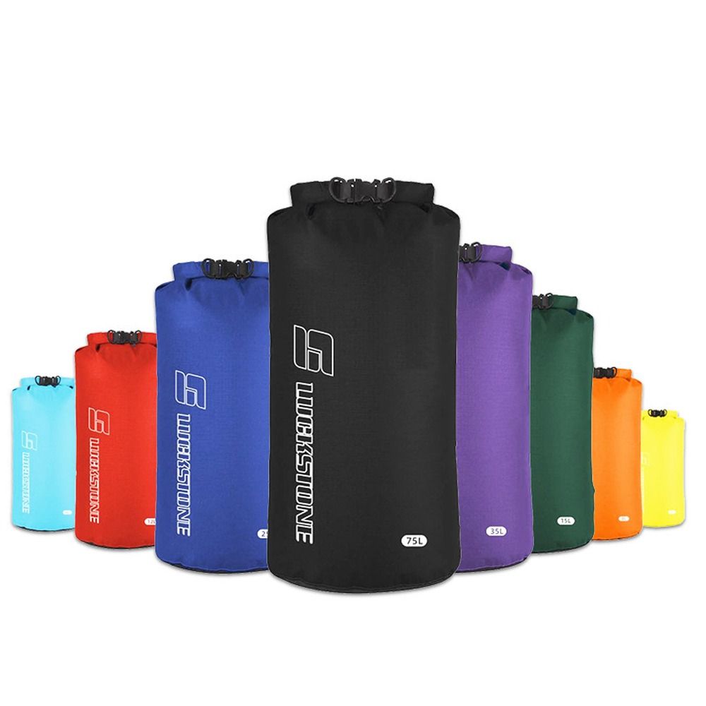 For Camping/Hiking 3/5/8/12/15/25/35/75L Water Separation Dry Bag Lightweight Waterproof Dry Gear Storage Sack Portable Large Capacity Swimming Bag Diving