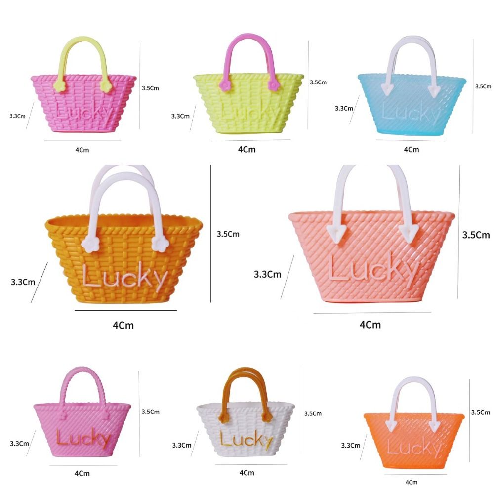 Plush Dolls Bag Dollhouse Dollhouse Min Handbag DIY Cute Shopping bag Mini Dress Up Princess Doll Handbag Kids Girls Toys
