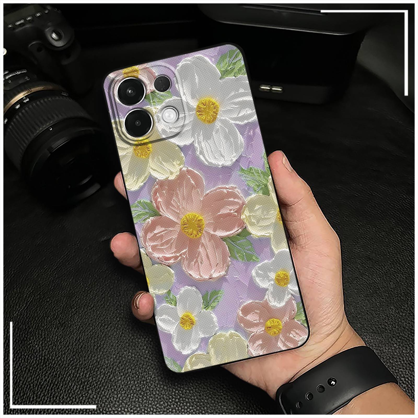Phone Pouch Cartoon Phone Case For OPPO K12S/K13 5G Waterproof Durable Soft case Dirt-resistant Back Cover flower Cute