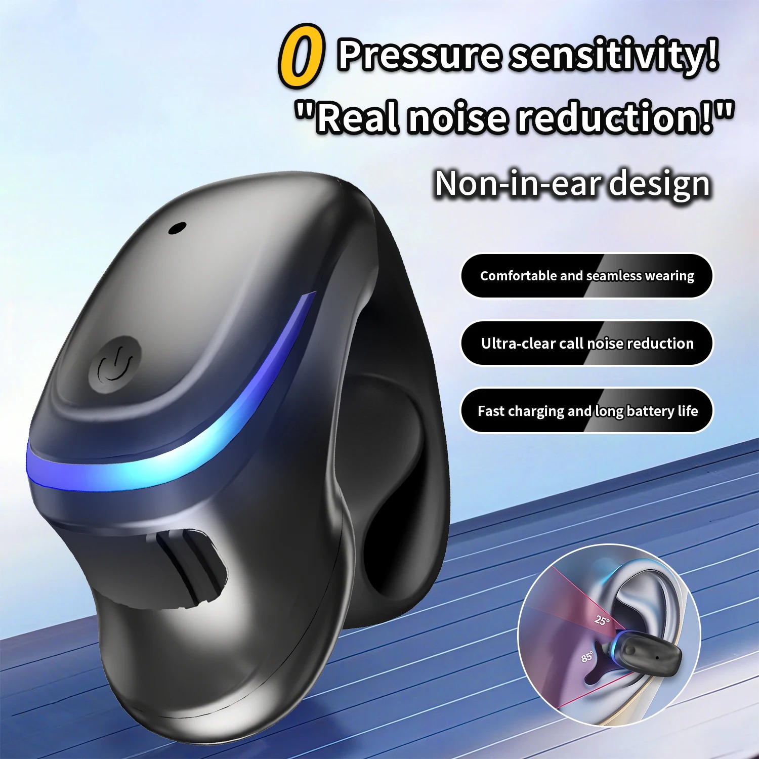🎧Fast Shipping 🎧 GD29 Single Ear Bluetooth Earphone Stereo Sound Noise Canceling Bone Conduction Headphone Lightweight Waterproof