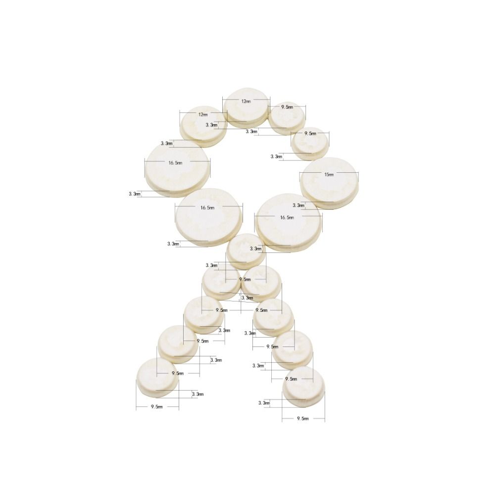 Repair Parts Clarinet Pads Black Tube Woodwind Sound Hole Pad Key Pads White Clarinet Button Cushion Replacement