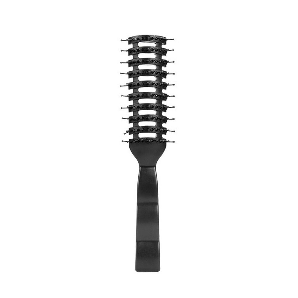 Blow Drying Brush Plastic Detangling Vent Brush Anti-slip Anti-static Heat Comb Durable Black Massage Ribs Hair Comb Salon