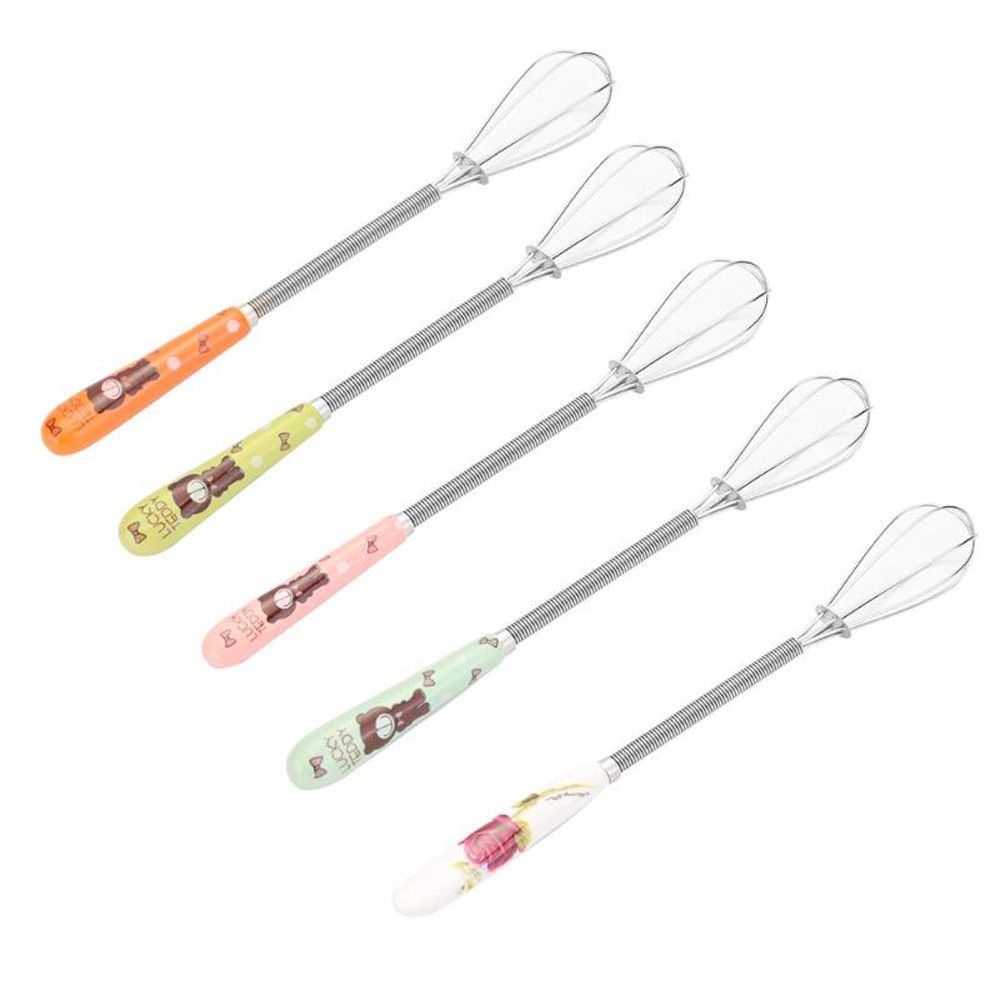 Stainless Steel Convenient Cook Baking Tools Kitchen Accessories Ceramic Handle Stirring Whisk Egg Mixer Blender Egg Beater