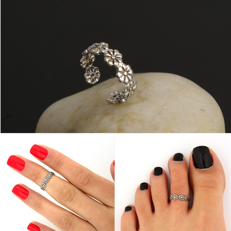 【Exclusive Foot Ring Fashion Wo Accessories Cute Flower Small Daisy Good Luck Vintage Zinc Alloy Metal