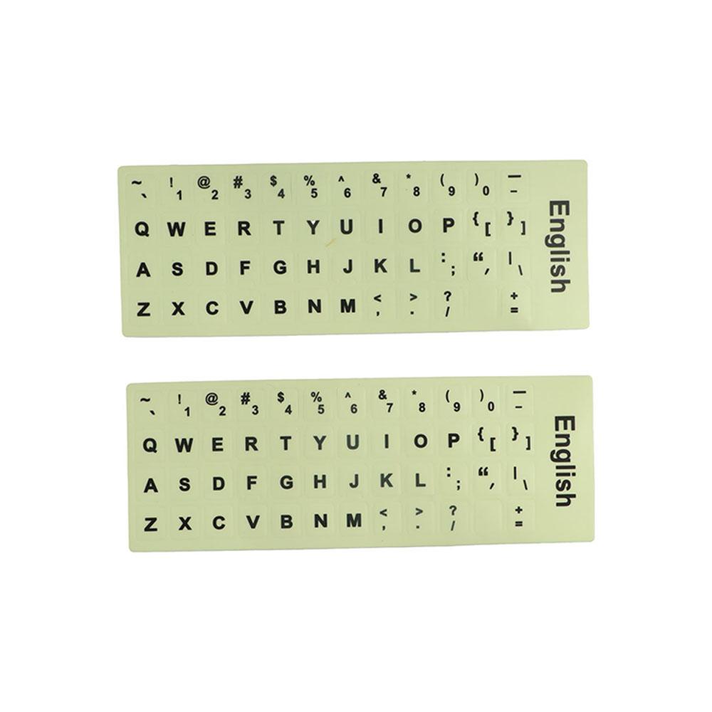 Non Degumming French Japanese Thai Spanish Letter Protective Film Keyboard Decal Luminous Keyboard Stickers Alphabet Button Layout