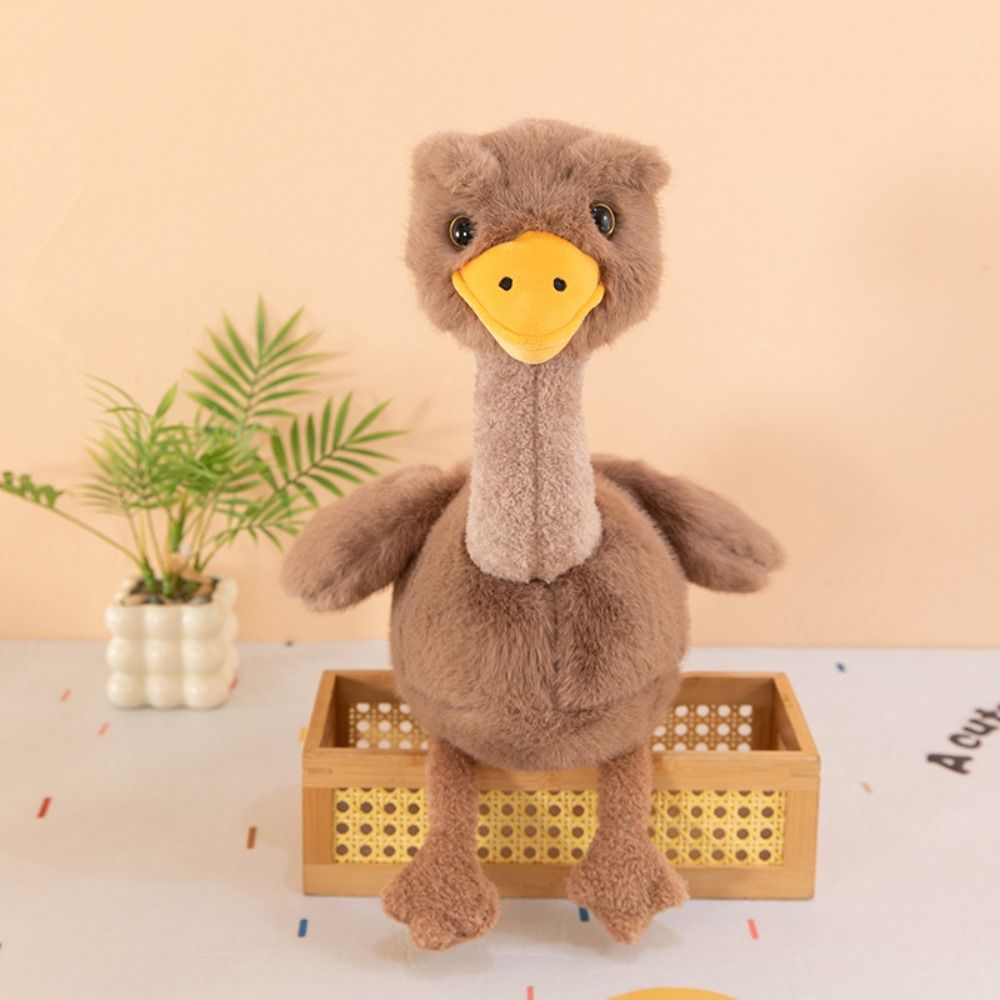 Soft Toy Soft Stuffed Ostrich Plush Toy Creative Design Simulation Style Ostrich Plush Doll 25cm Big Eyes Wild Animal Doll Kids Gifts