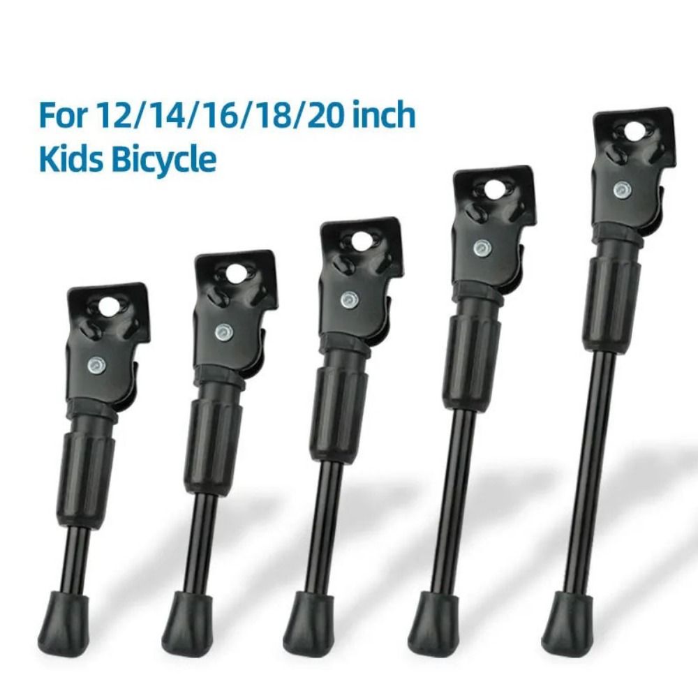 Bike Accessory 12/14/16/18/20 Inch Bicycle Side Support Three-dimensional Currency Bike Kickstand Parking Stand Durable Black Kids Bike Foot Brace Kids Bike