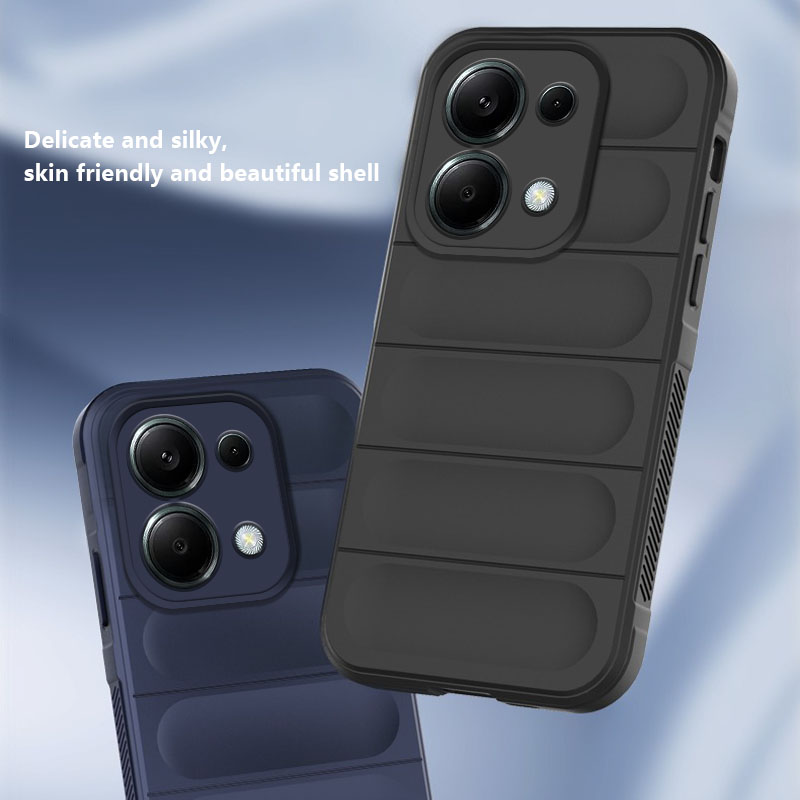 【Illusionary Shield】Sroof Case For Redmi Note 13 Pro 4G New liquid silicone case lens full wrapped skin feel solid color thickened non-slip anti-fall shock absorption Phone Case Back Cover