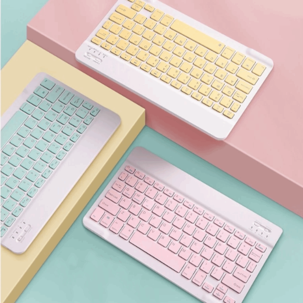 Ultra Thin 10 Inch Bluetooth Keyboard Mini Rechargeable Wireless Keyboard Portable Universal Portable Keyboard Tablet