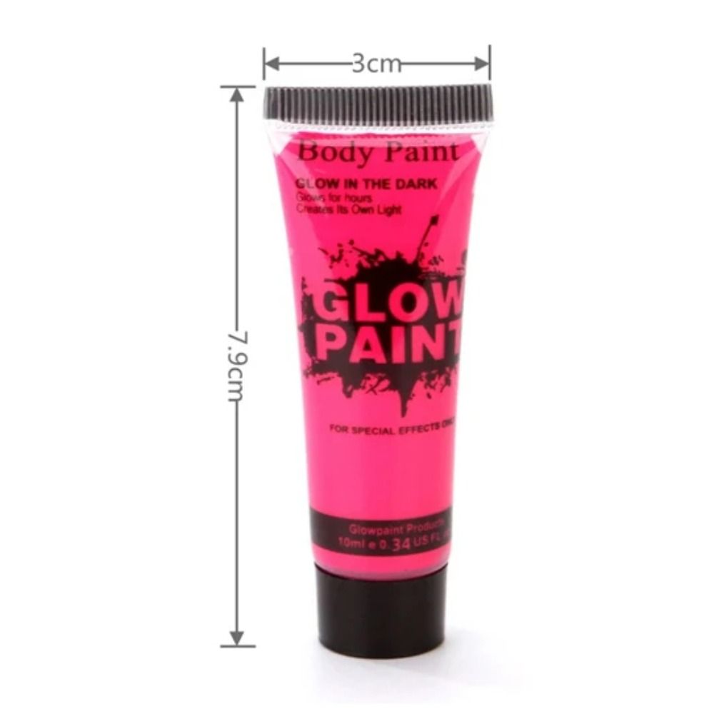 Body Face Paints Set 10ml Face Fluorescent Glow Paint Kids Makeup Luminous Color Body Art Painting Painting UV Glow Neon Cosplay Pigment Halloween