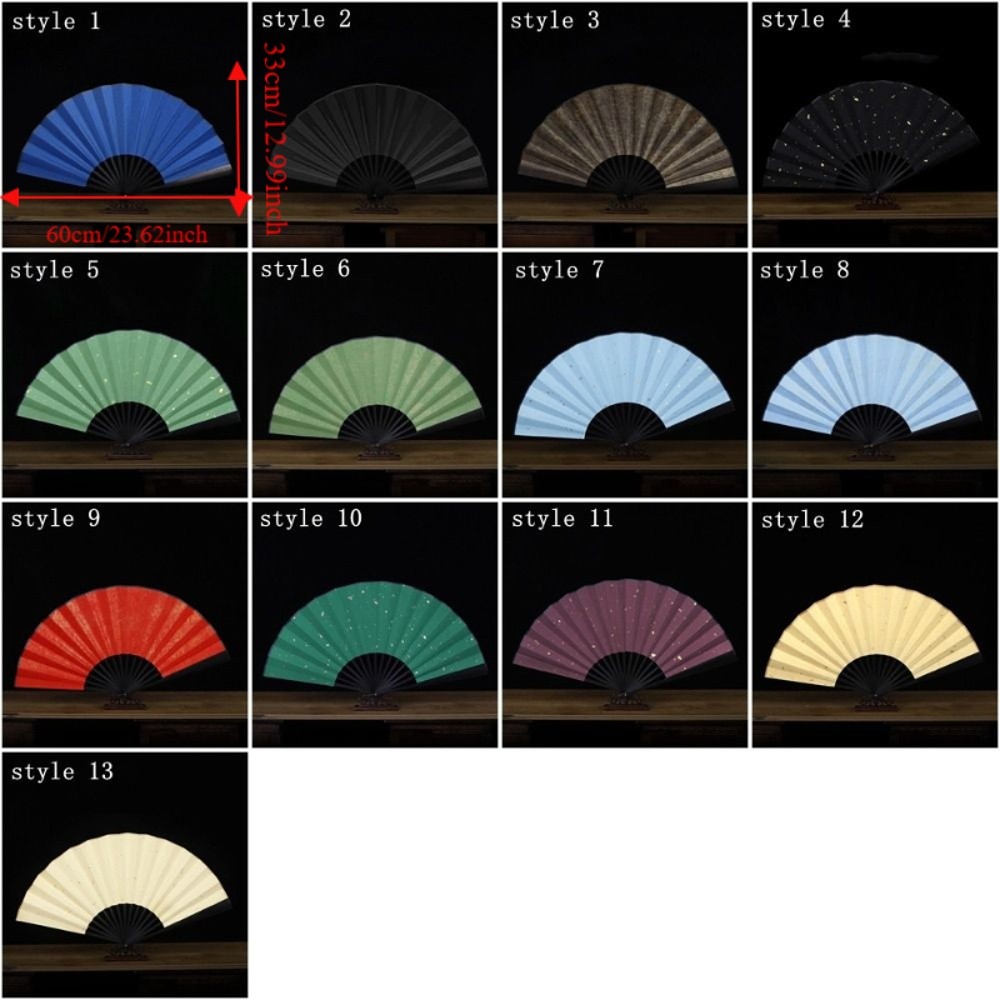 Creative Antique Style Chinese Folding Fan -Flecked Surface Handwritten Calligraphy Hand Fan Portable DIY Bamboo Folding Fan Photo Props
