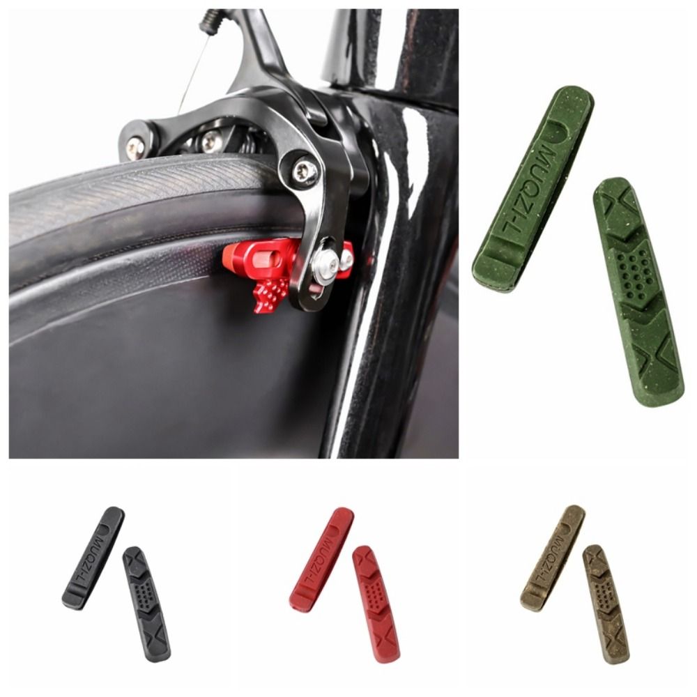 Pair V-Brake Rubber Bicycle V-brake Pads Caliper Brake Pads Drawer Type Bicycle Brake Pads Replaceable Lightweight Bike Brake Blocks MTB Fixed Gear
