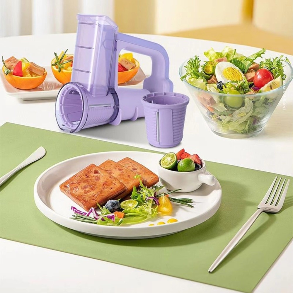 Veggie Chopper Handheld Electric Vegetable Slicer Cordless Rechargeable Multifunctional Vegetable Cutter Effortless Automatic Electric Food Processor for Nut