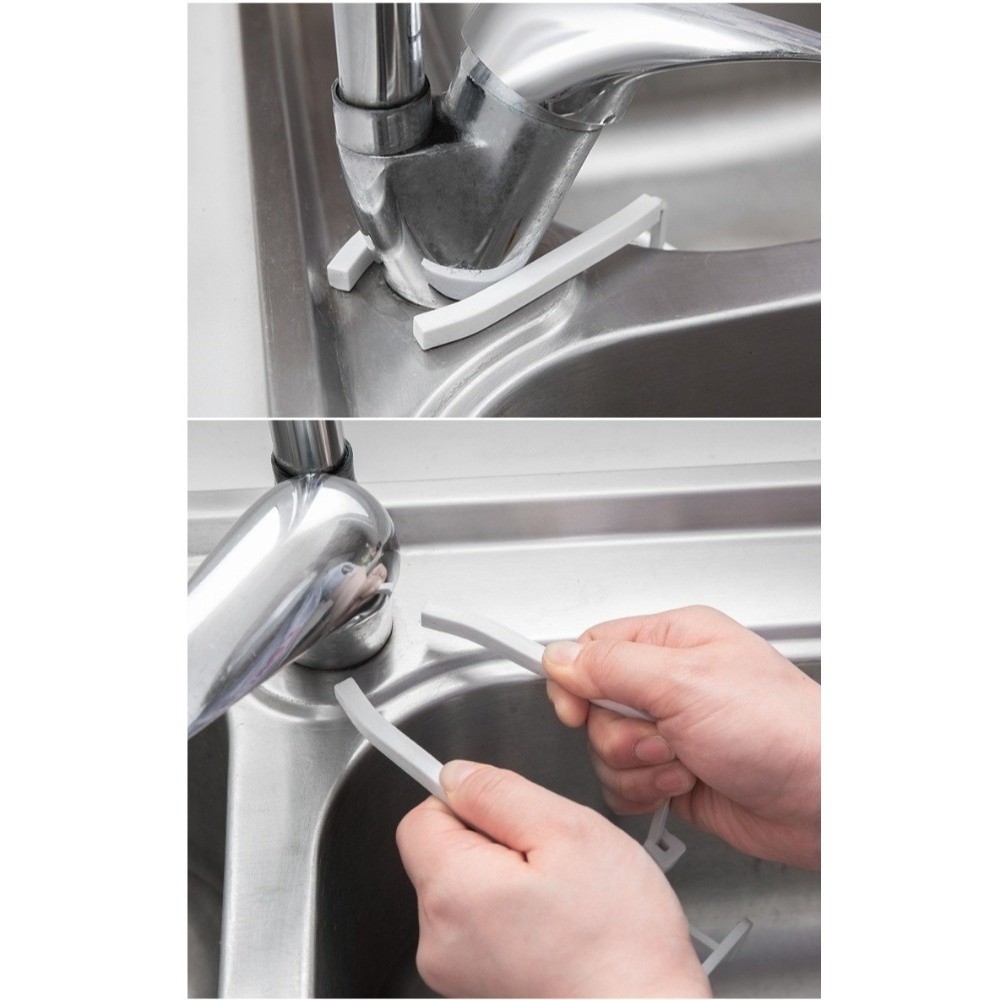 Kitchen Organizer Durable Metal Sponge Storage Space Saving Portable Dish Cloth Shelf Universal Wrap-Around Sink Rack Dish Cloth Storage