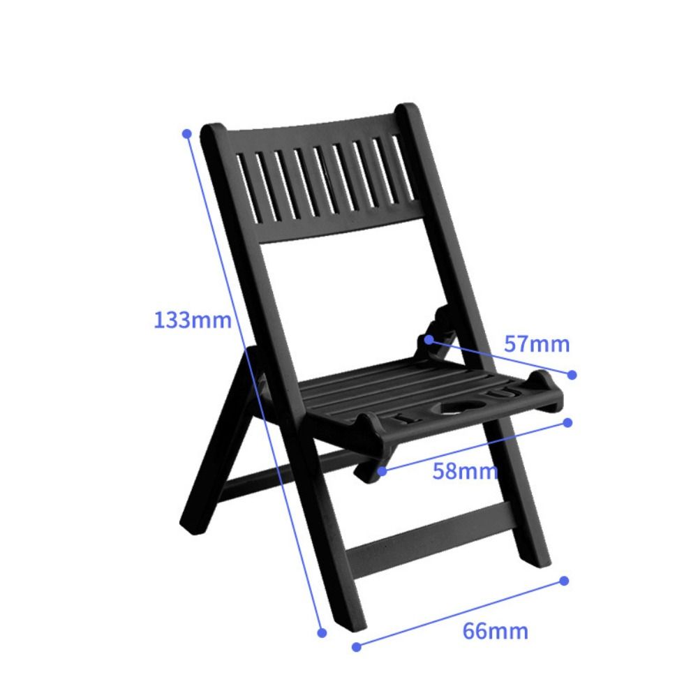 Cute Plastic Cellphone Stand Multi-functional Folding Chair Shape Phone Holer Portable Desk Decor Cell Phone Bracket Mobile Phone Accessories