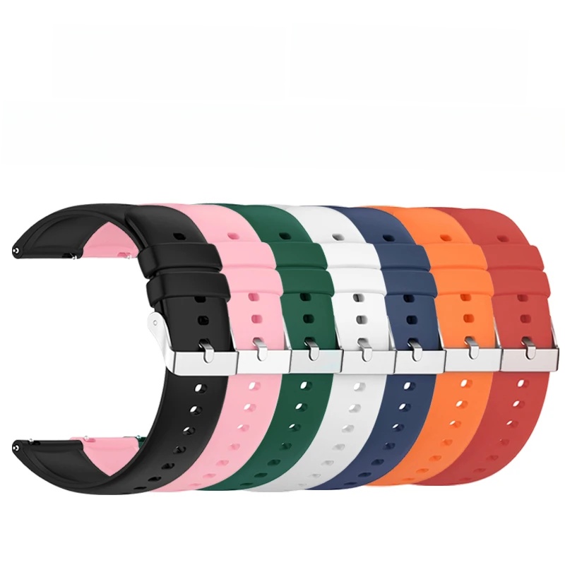 Universal Watch Straps 22mm 20mm Quick Release Silicone Band Soft Wristband for Smartwatch