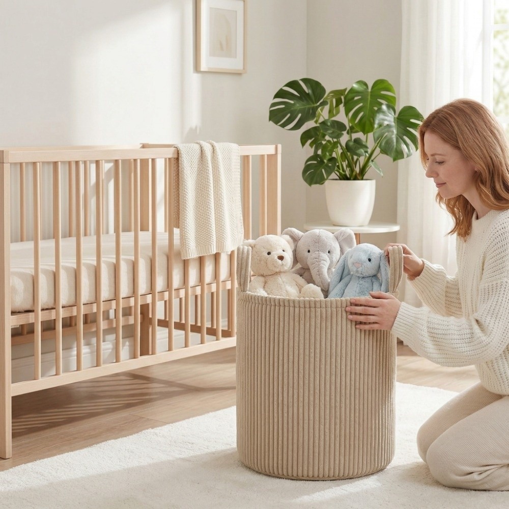 Household Organization Portable Dirty Laundry Storage Basket Folding Space Saving Clothes Toys Organizer Multi-Purpose Large Capacity Storage Hamper Balcony