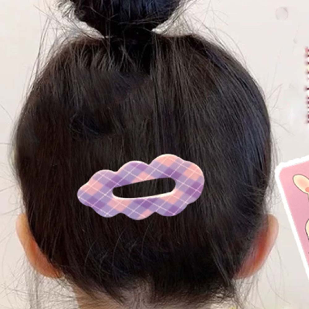Gifts Alloy Plaid Hair Clip Acrylic Candy Color Cloud Hair Clip Wave Irregular Hairpin Girls
