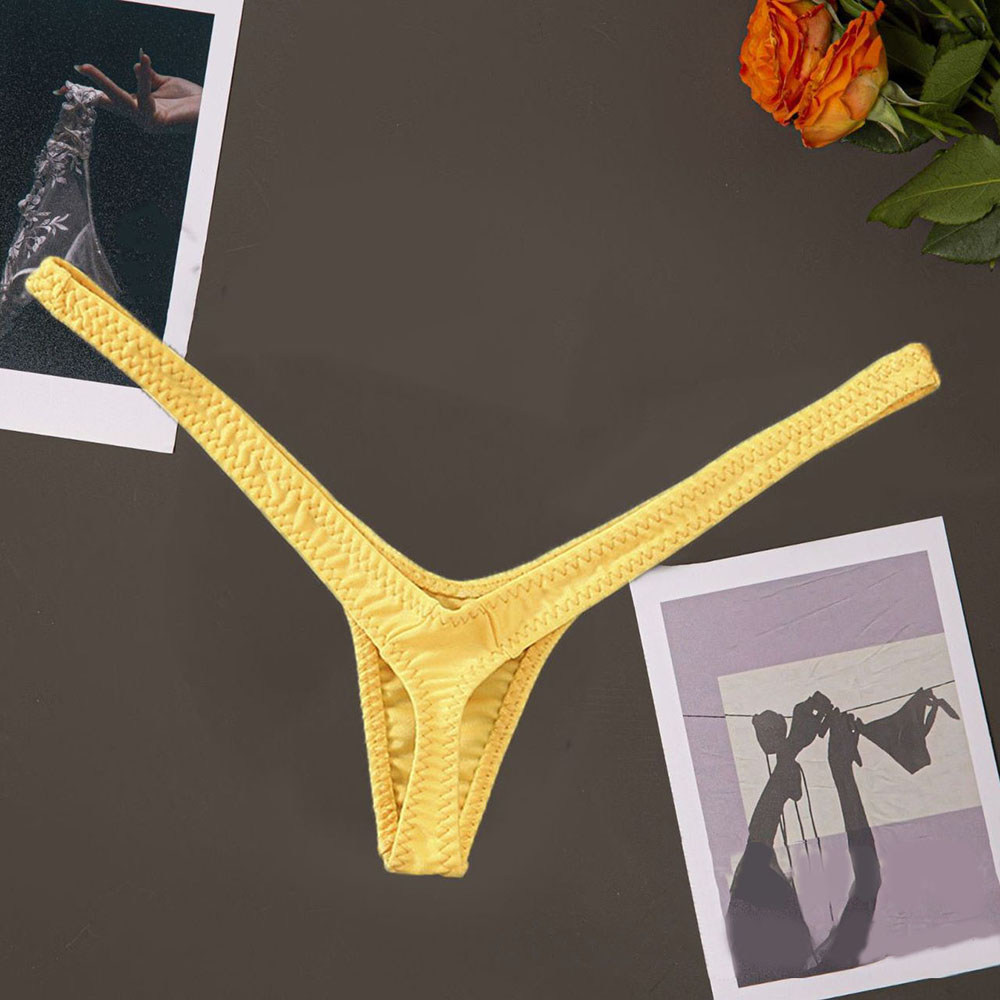 Deep V Thong Women's Breathable Line Hot Low Waist Mini Panties Bikini Bottom Thongs Female Panty Lightweight Underwear