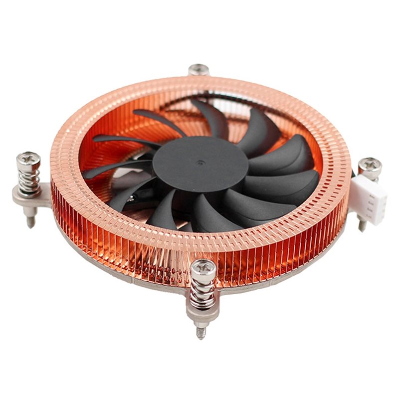 Ultra-Thin 1U NAS ITX Desktop Computer CPU Down-Pressing, Pure Copper Heat Pipe Silent Radiator Fan