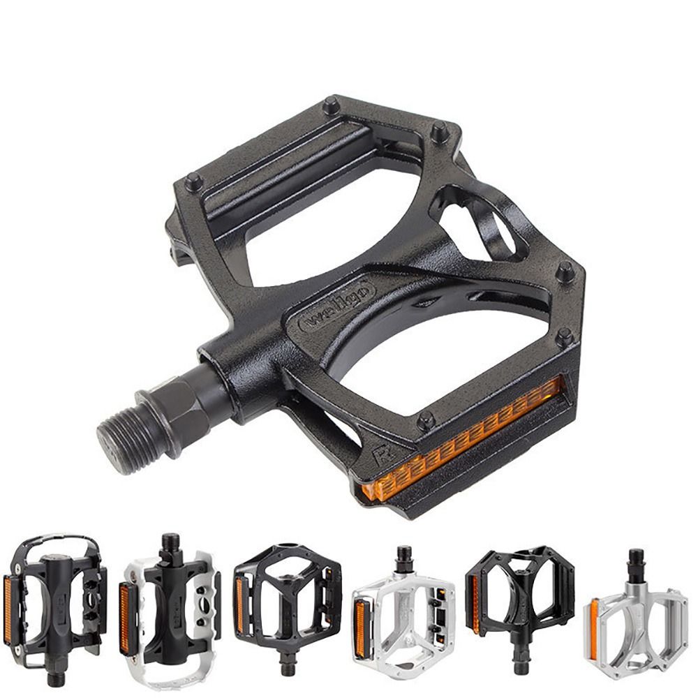 1 Pair High Quality Black Silver Bicycle Pedals Anti-slip 9/16 Axis Bike Pedal Aluminum Alloy 1/2 Axis Cycling Accessories MTB Road Bike