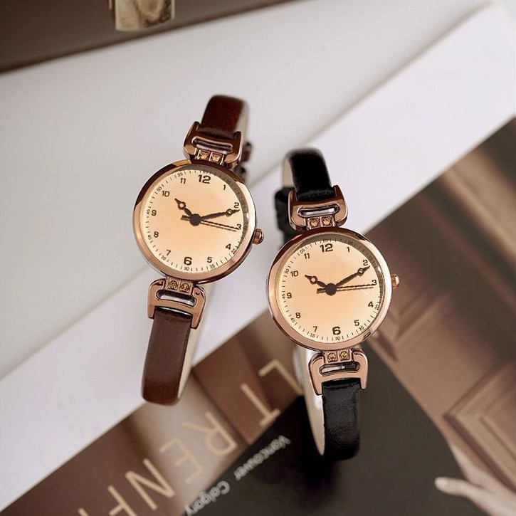 Light Luxury Women's Quartz Watch - Retro Digital Design, Simple and Elegant Fashion