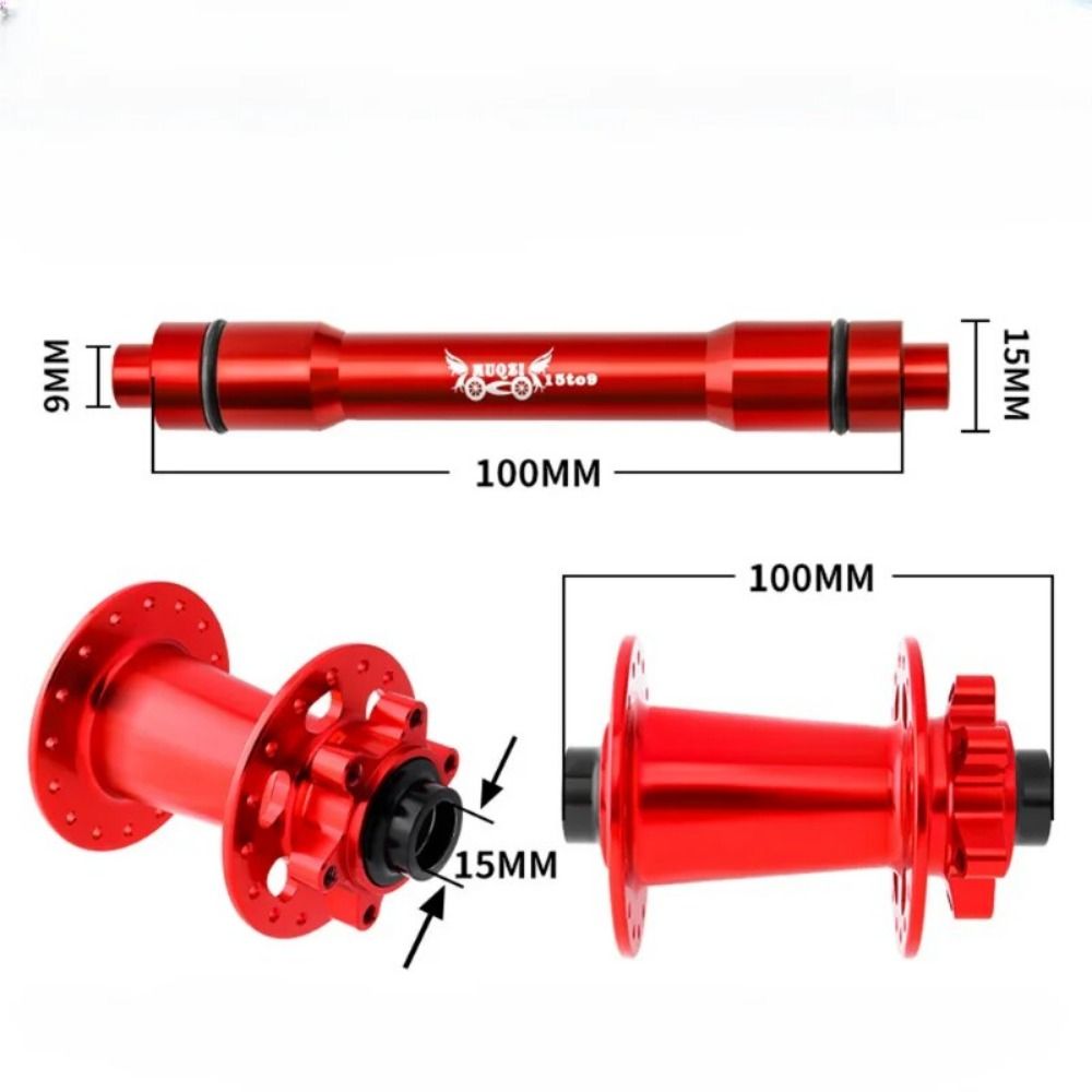 Bicycle Accessories 12/15 To 9 Bike Barrel Shaft Hub Aluminum Alloy Straight Tubular Conversion Shaft 12/15 To 9 100MM/135MM/148MM Barrel Axis Conversion Rod Quick Release Conversion Shaft Mountain