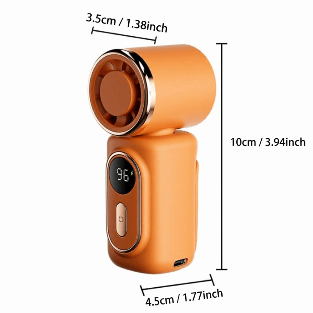 Portable Stepless Speed Control Mini Handheld Cooling Fan 100 Gear Speed Adjustment Compact Size Stepless 100 Gear Fan Lightweight Design Soft Wind Portable Travel Fan Daily Use