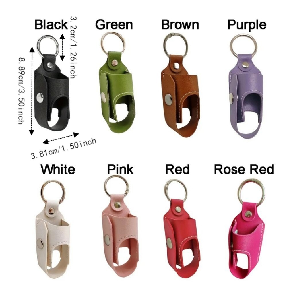 Portable PU Spray Bottle Storage Bag Lightweight Protective Inhaler Spacer Holder Compact with Buckle Cough Storage Bag School