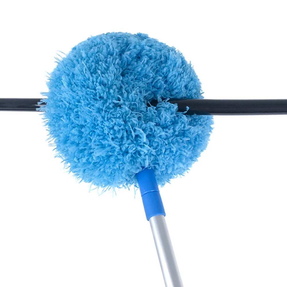 Furniture Dusting Tool Long Handled Extendable Feather Duster Rings Shape Reusable Ceiling Fan Duster Microfiber Bendable Head Cleaner Brush Car