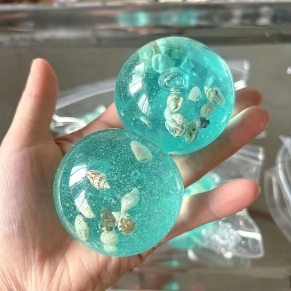 Portable Creative Seashells Squeeze Toy Super Soft Kneading TPR Fidget Toy Transparent Funny Seashells Pinch Office Desk Toy