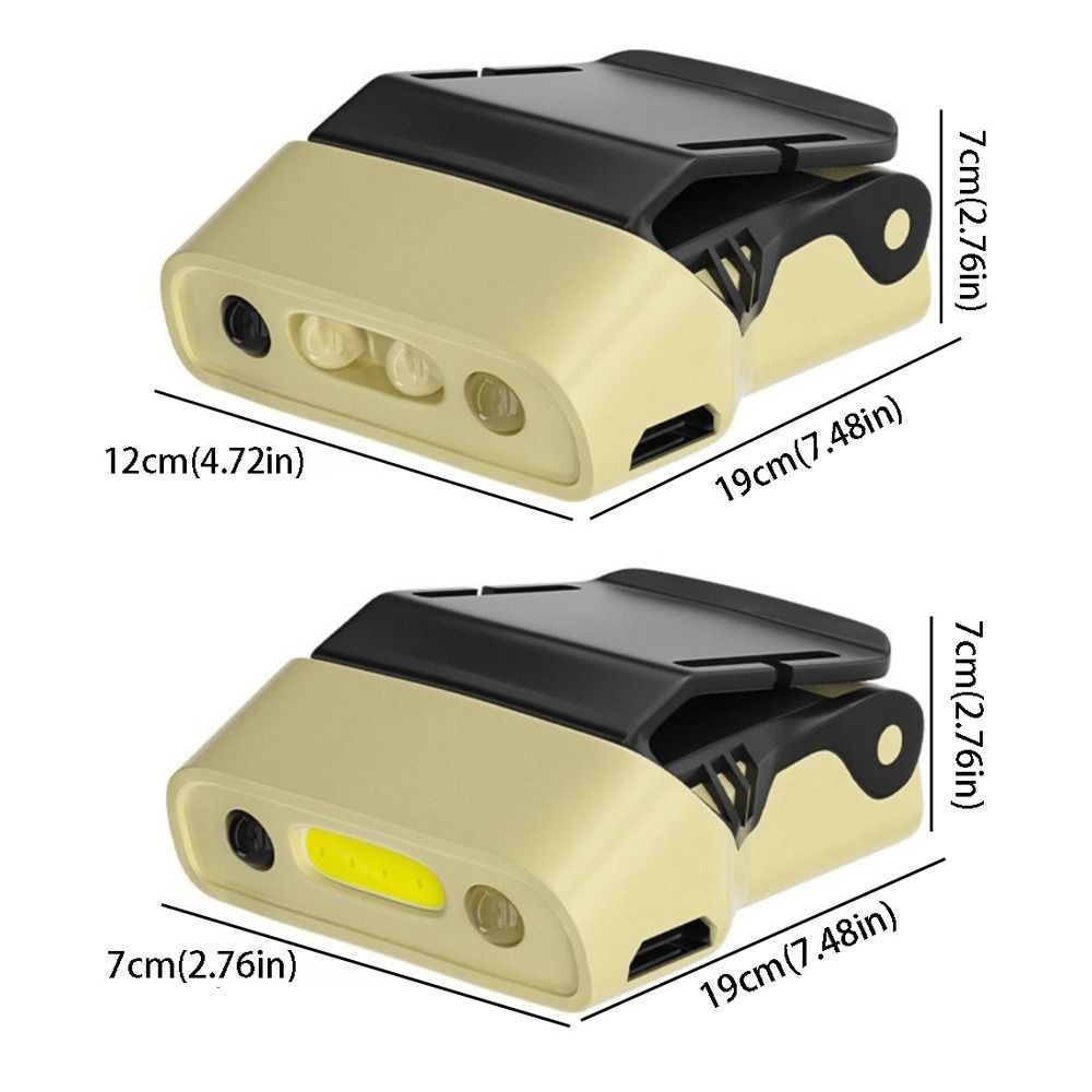 Lure Lamp Gesture Sensing Outdoor Headlights Strong Light Rechargeable Waving Sensor Lights Clip-On Multifunctional Cap Lights Night Use
