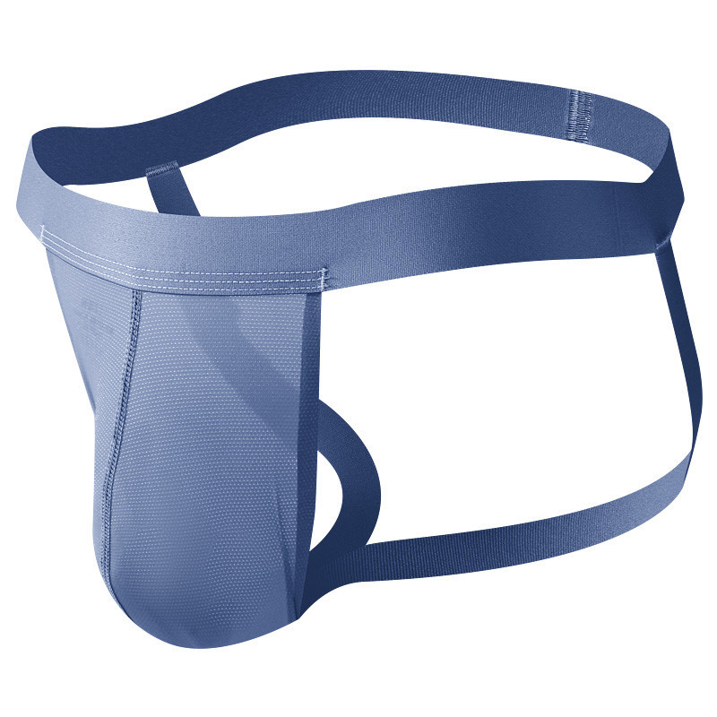 Men's Double T-shaped Personalized Ice Silk Fun Summer Ultra Thin Transparent Trendy Hip Exposed Comfort G6004-SD