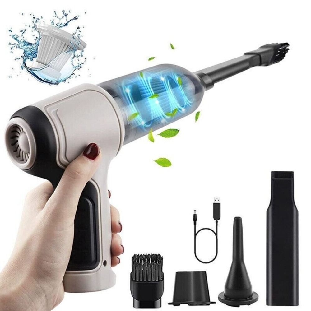 Mini 4 in1 Car Vacuum Cleaner Strong Suction High Power Wireless Dust Blower Rechargeable Multifunctional Air Dust Collector For Car