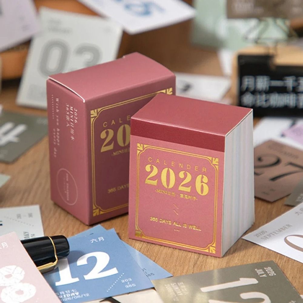New To Do List 2026 Calendar Lightweight Simple Mini Calendar Creative Waterproof Daily Planner Office School Home