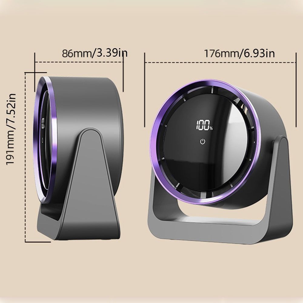 Air Cooler Portable Electric Turbo Fan Wireless Rechargeable Wall Mounted Fan Silent LED Display Air Ventilator Home