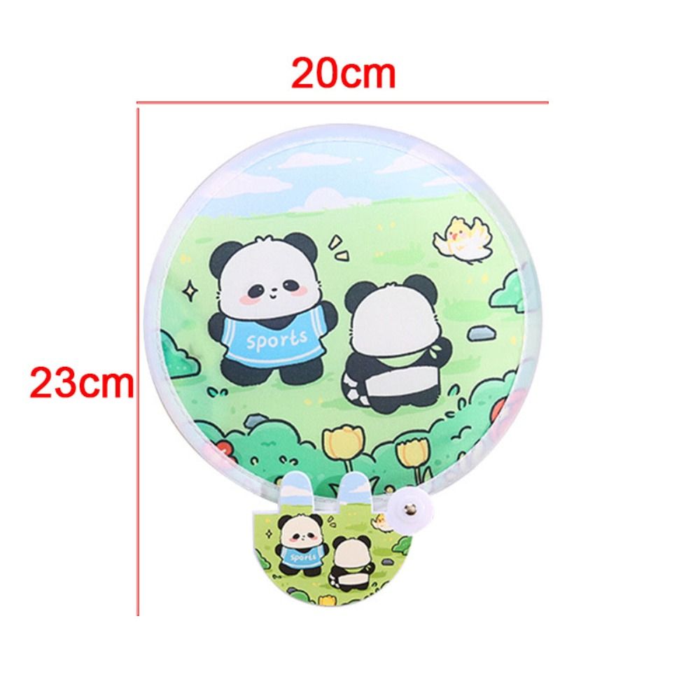 Folding Round Collapsible Pocket Fan Portable Mini Handheld Fan Cartoon Pattern Cute Foldable Fan Summer