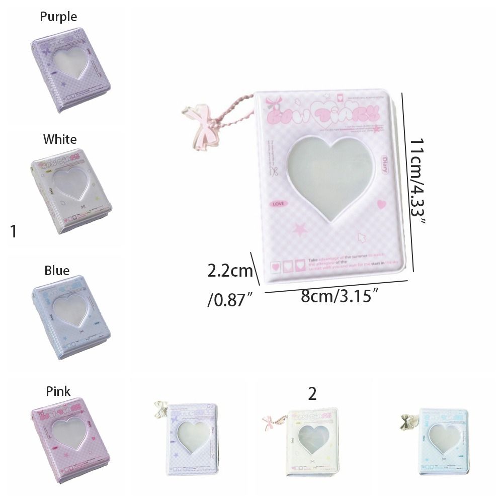 Cute Mini Card Album PVC Cartoon Star-chasing Photo Album Hollow Design Storage Album Pendant Desktop