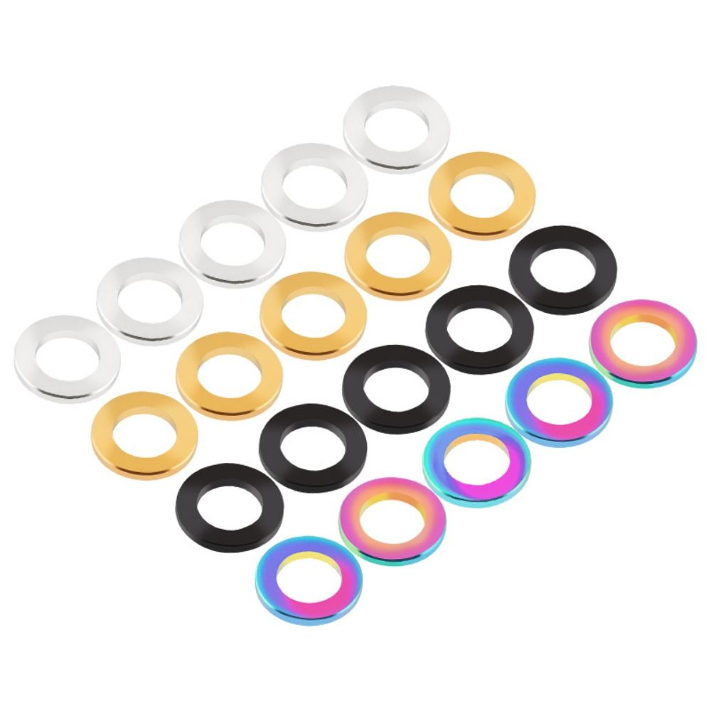 Bike Repair M5/M6 Bike Brake Flat Washer Titanium Alloy Universal Bike Bolts Gasket Durable Anodizing Process Bicycle Spacer Pads Disc Brake