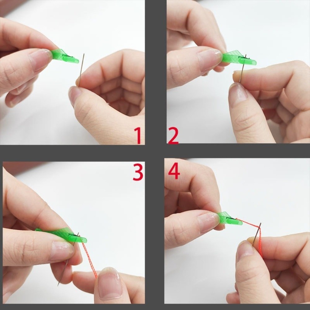 10PCS Portable Fish Type Sewing Machine Needle Threader Fast Operation Plastic Mini Needle Threader Convenient DIY Hook Threader Sewing Beginners