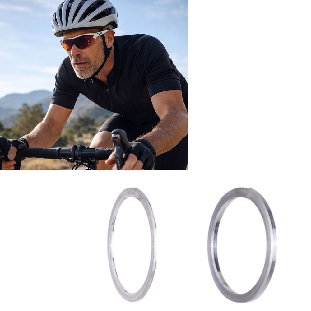 5PCS Durable Aluminum Alloy Bike Bottom Bracket Gasket 29.5mm OD Lightweight Bottom Bracket Spacer 24mm ID Silver Crankset Spacer MTB Mountain Bicycle