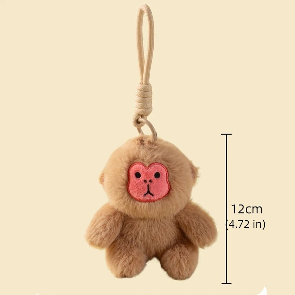 Wedding Gift Stuffed Animals Monkey Plush Pendant White faced saki Macaque Little Monkey Pendant Kawaii Cartoon Monkey Car Pendant Car Trinket