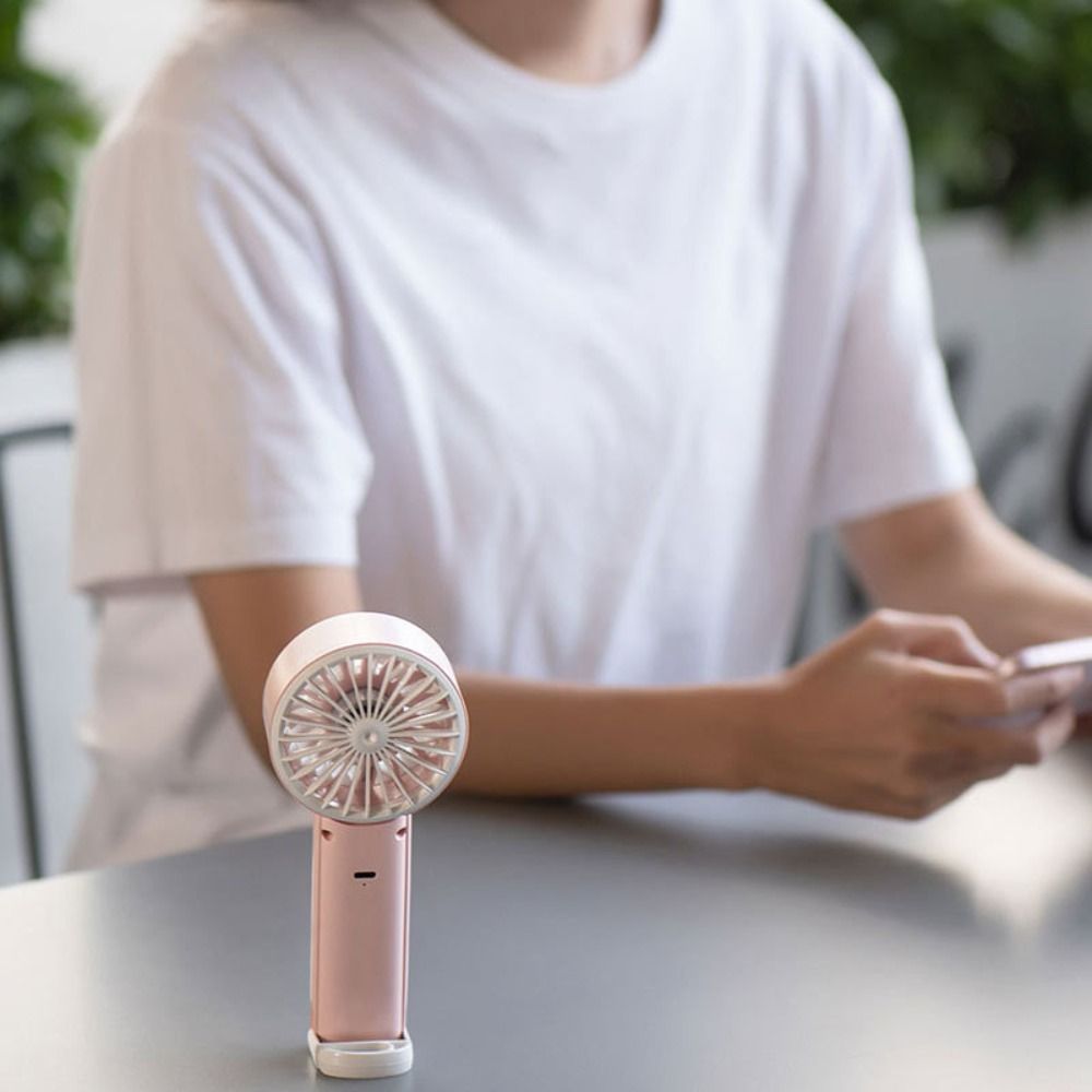 Silent Operation High Speed Mini Electric Fan Rechargeable Foldable Design Handheld Fan Mute Petite Turbo Fan Outdoor Activities