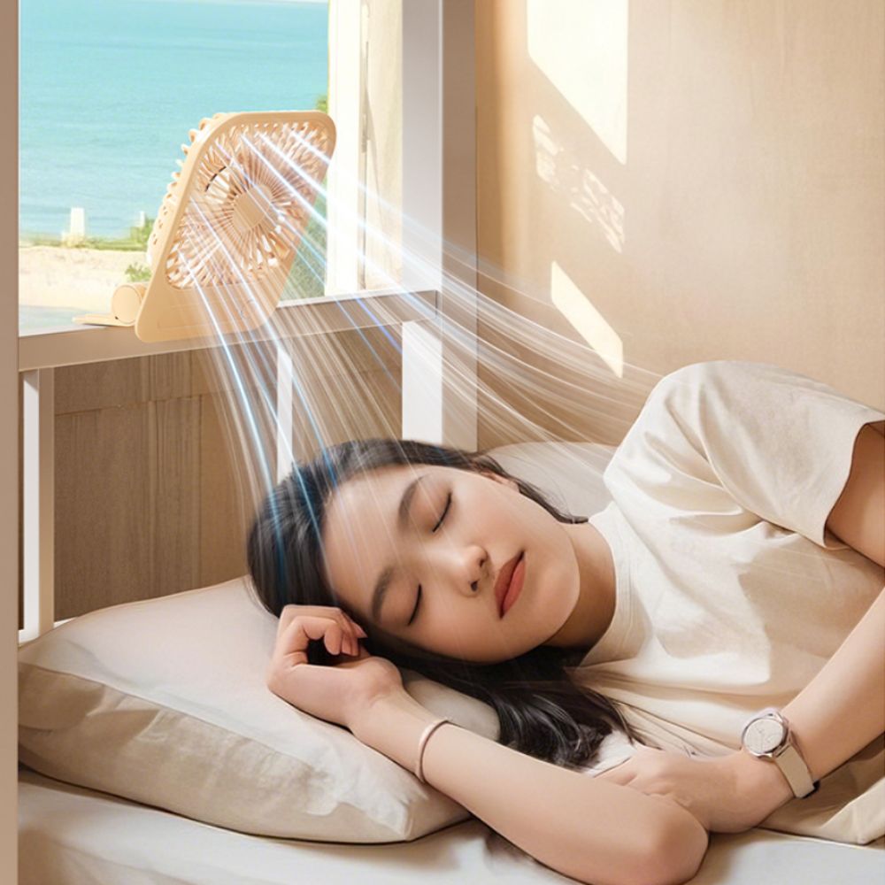 Wireless Free Use Compact Mini Rechargeable Fan Low Noise Magnetic Design Silent Fan Lightweight Gentle Wind Portable Cooling Fan Home