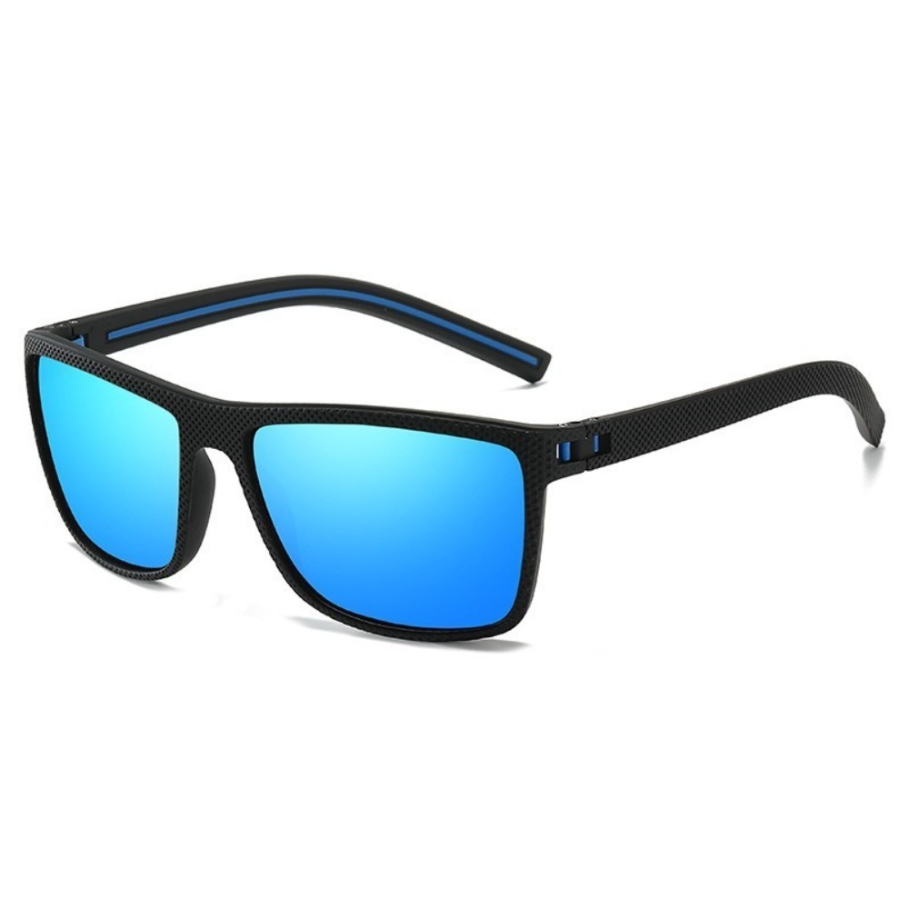 Retro Square Polarizing Lens Sunglasses UV400 UV Protection UV Resistant Cycling Glass Lightweight Large Frame Outdoor Sport Goggle Men